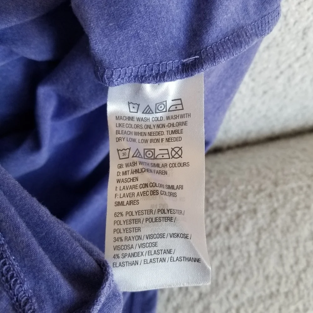 LOGO Lori Goldstein Heathered Periwinkle & Teal Sleeveless Rib Knit Tank Size XS - Picture 8 of 8